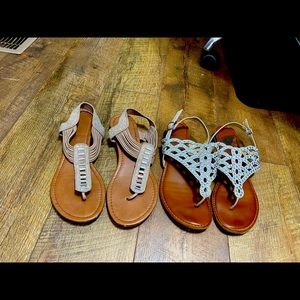 Women’s embellished strapped sandals $2 for 12